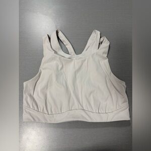Lululemon High Neck Y-Back Train Bra White Size 10 Athletic Workout